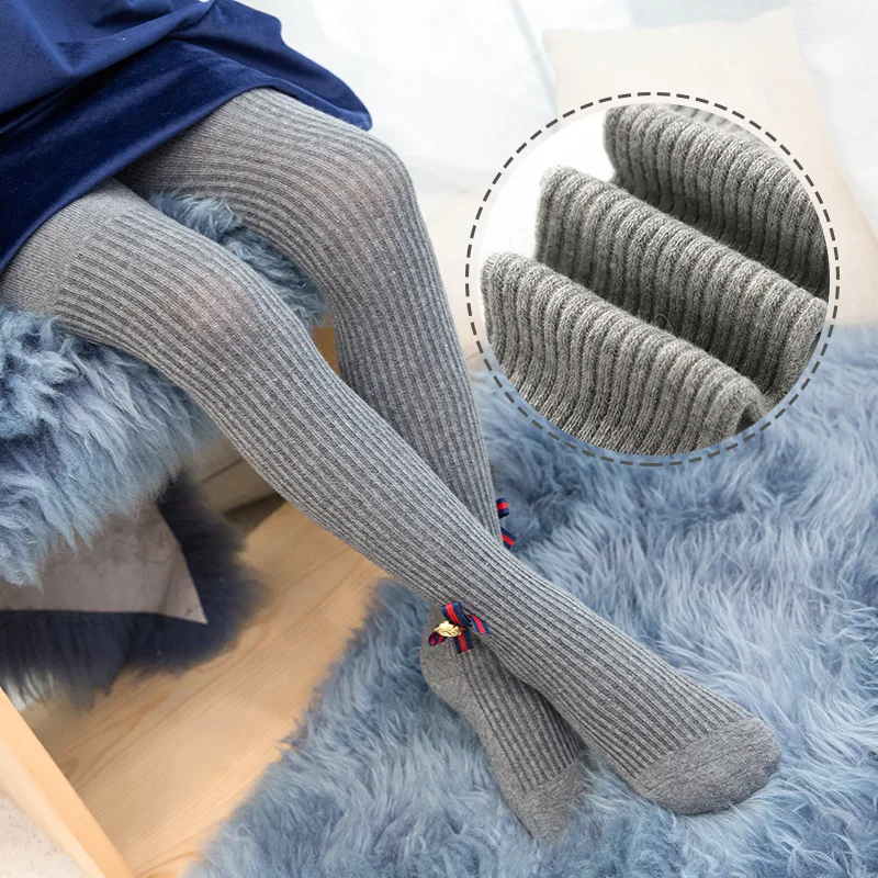 Custom cartoon kids pantyhose leggings hosiery dress stocking combed cotton baby tights socks