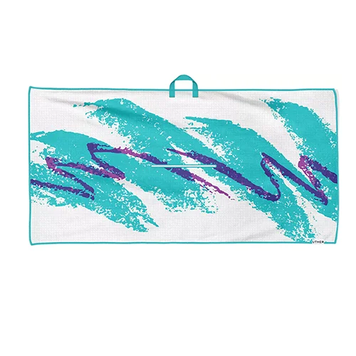 OEM manufacture recycled material large sublimation golf towels with logo custom printed