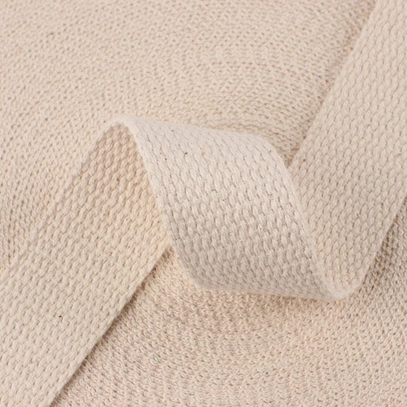 Eco-friendly Customized 100% Cotton Tape Woven Belt Webbing Tape for Bag and Garment