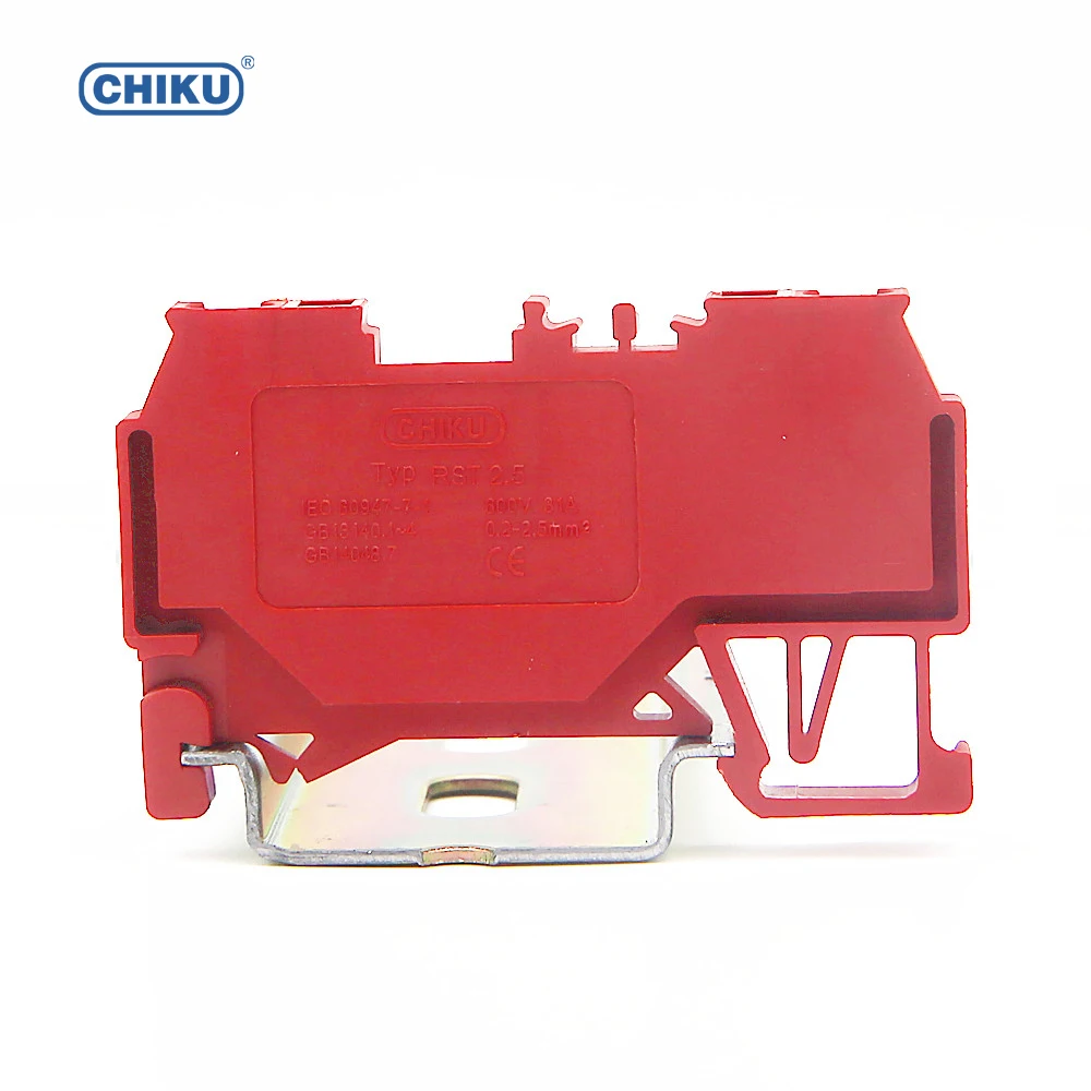 Spring cage din rail terminal block 2.5mm2  31A / 600V