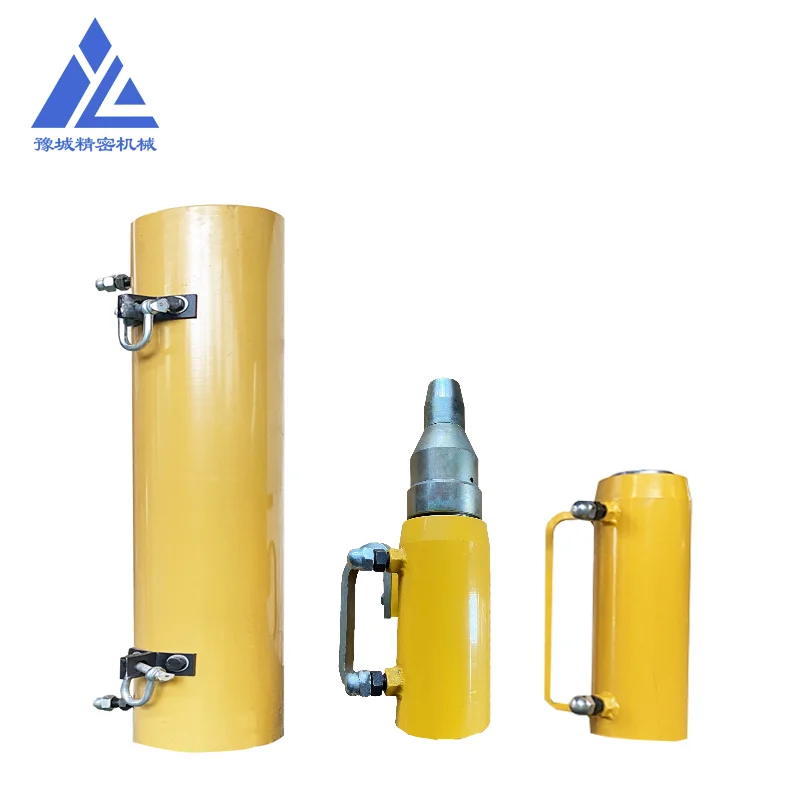 Prestressing tensile machine . Steel cable pulling machine