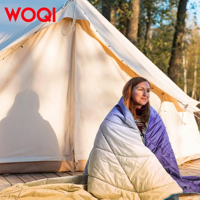 Woqi Ultralight Backpacking Sleeping Blanket Water-Resistant duck down Blanket for Outdoor Warm and Lightweight