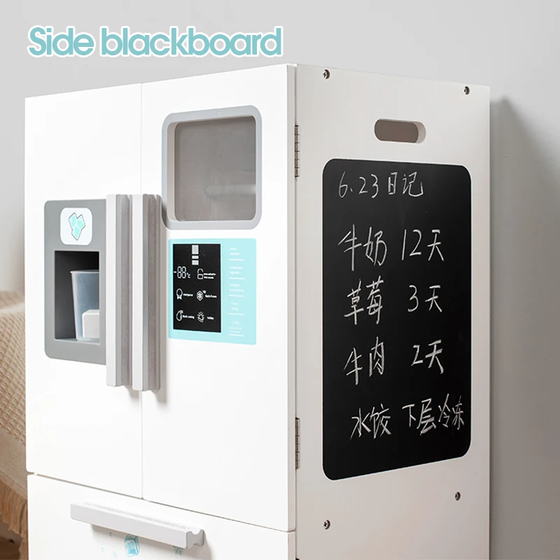 Freezer Montessori Wooden Refrigerator Toys for Kids Unisex Pretend Play Educational Gamepretend Play Educational Game for Kids