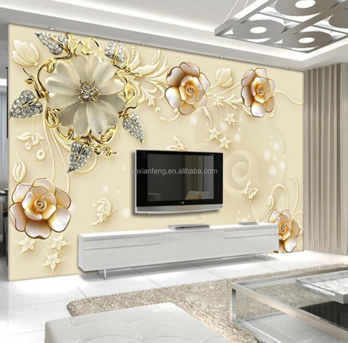 Home House Bedroom Decoration Interior Decorative PVC Wall Paper Printable Paper Wallpaper Rolls for Inkjet Printing