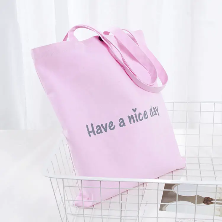 CG057 Bolso de lona de algodon organico para la compra con Logotipo bolsas de tela personalizadas