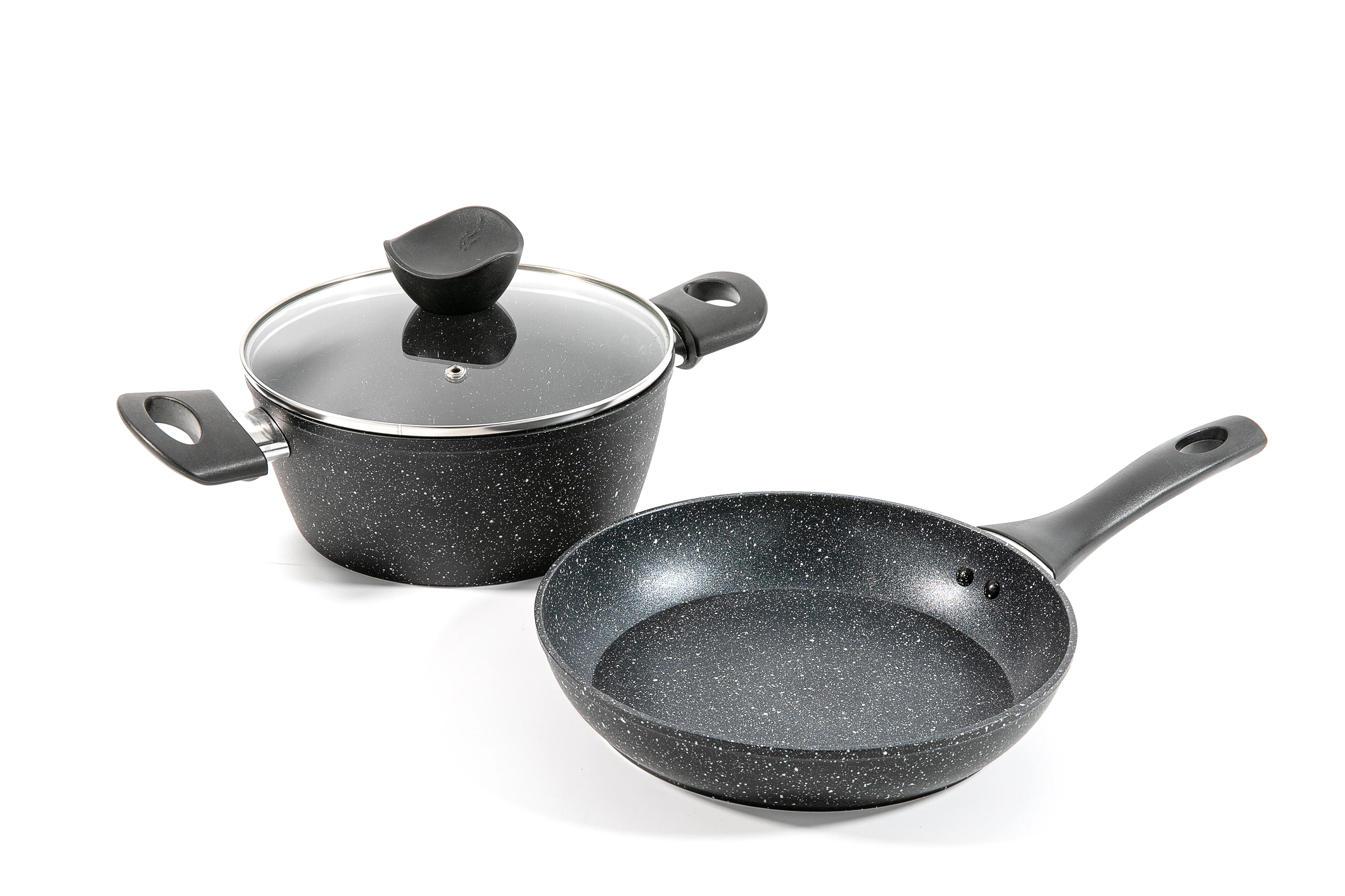 aluminum non stick cookware set granite soup pot and pan set kitchenware no stick casserole pot set