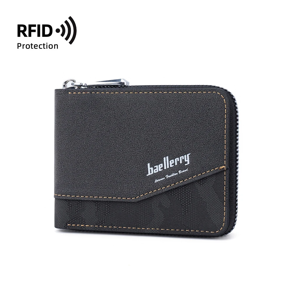 Baellerry New PU Short Patchwork Camouflage Coin Purse Zipper Leather Wallet RFID Bulk