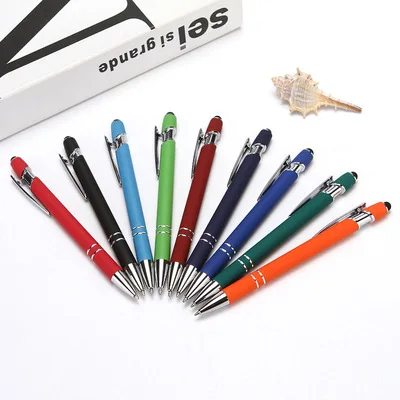 Multicolor Black Signature Pen China Click Stylus Pen Custom Logo Metal Ballpoint Pen
