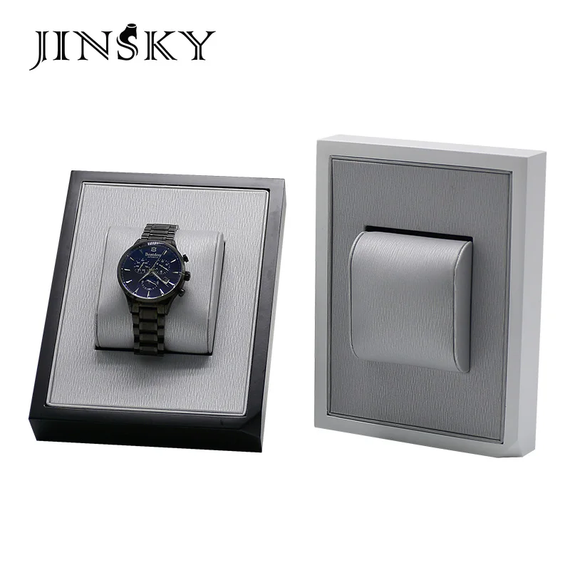 JINSKY Watch Display Stand W/ Leather Pillow  Holder for Wristwatch