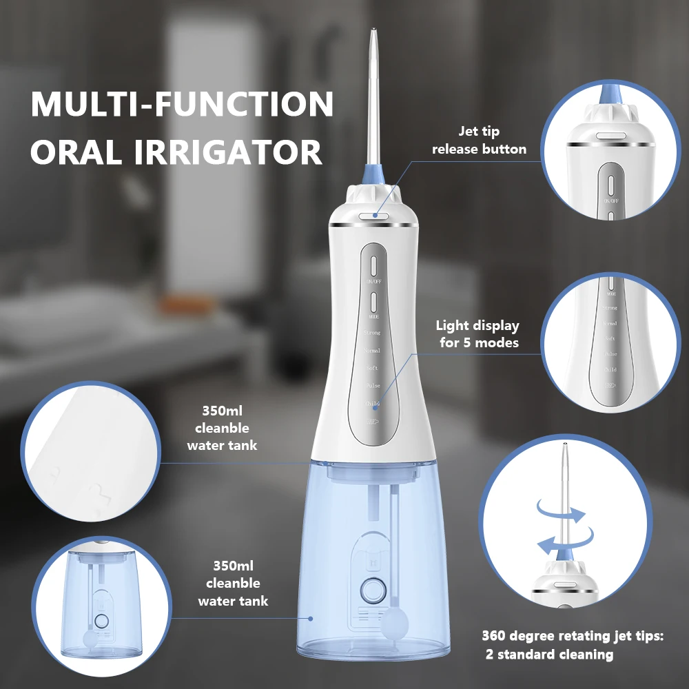  High Quality Electric Power Travel Dental Rechargeable Portable Oral Care Irrigator Water Flosser