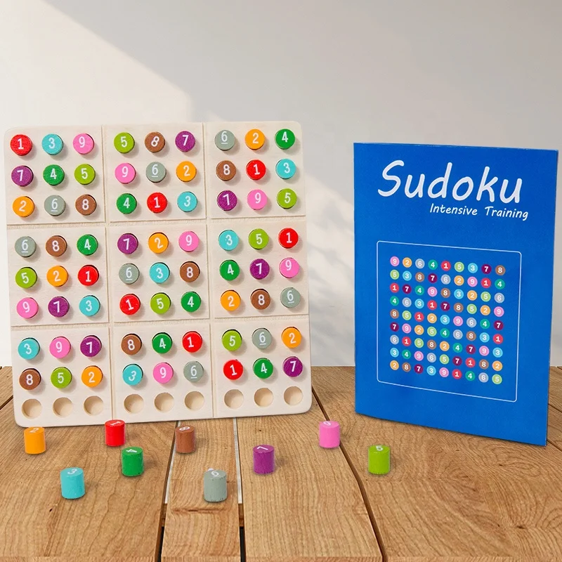 Hot Sale Sudoku Chess Chess Board Wooden Toys Wooden Intelligent Sudoku Chess Board Game Wooden Toys