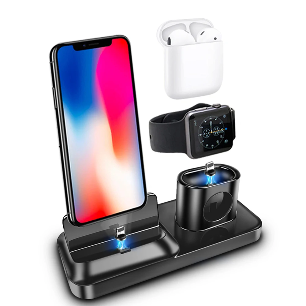 Mobile Charger Dock Multi Port USB Desk Charge Station Desk Holder 6 in 1 Mobile Phone Charging mobile Phone Earphone Wholesale