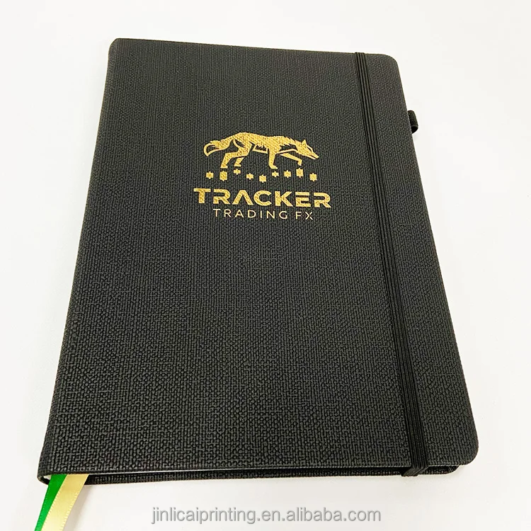 Gold foil  Blank Leather A4/A5/A6 Notebook Custom Full Size Print School Notebook