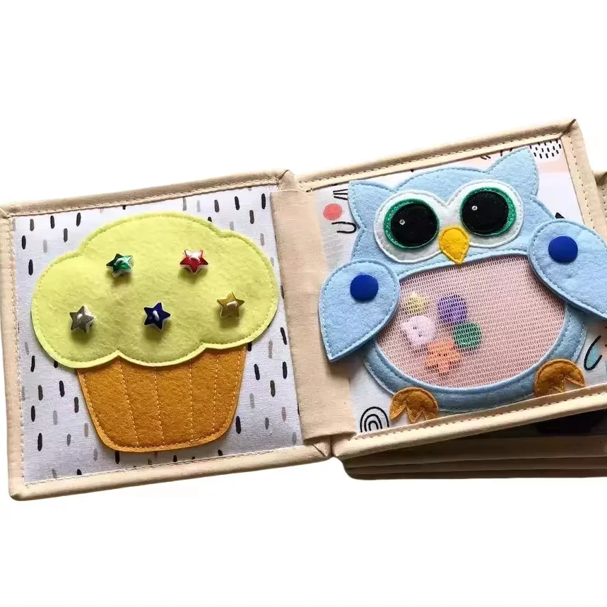 Montessori Sensory Felt Book Activities and Quiet Toys for 1-Year-Old Baby Unisex Gift for 2 to 4 Years for Toddler Girl