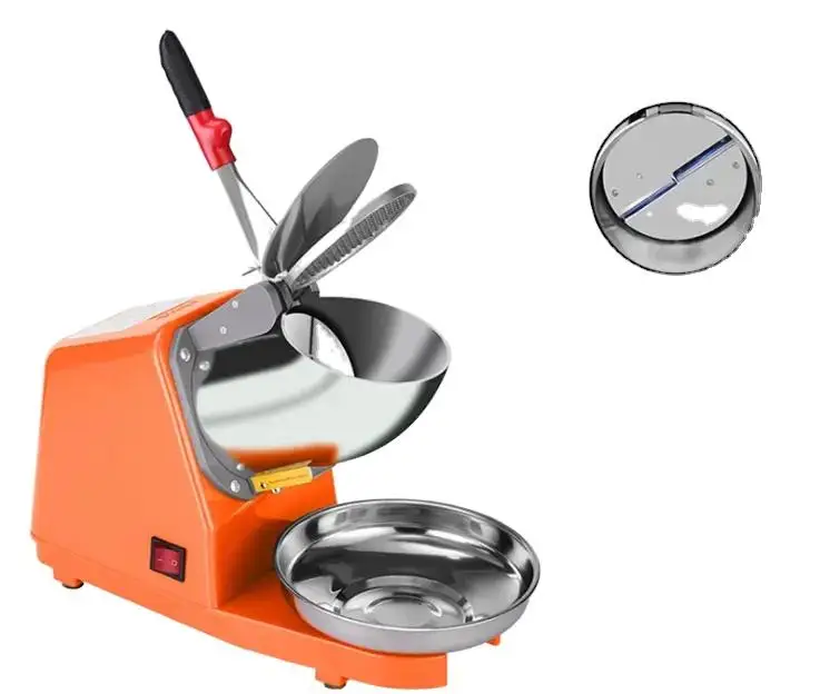 Commercial portable Snow Cone Maker Powerful Block Ice Shaver Machine stainless steel Electric Ice Crusher Machine