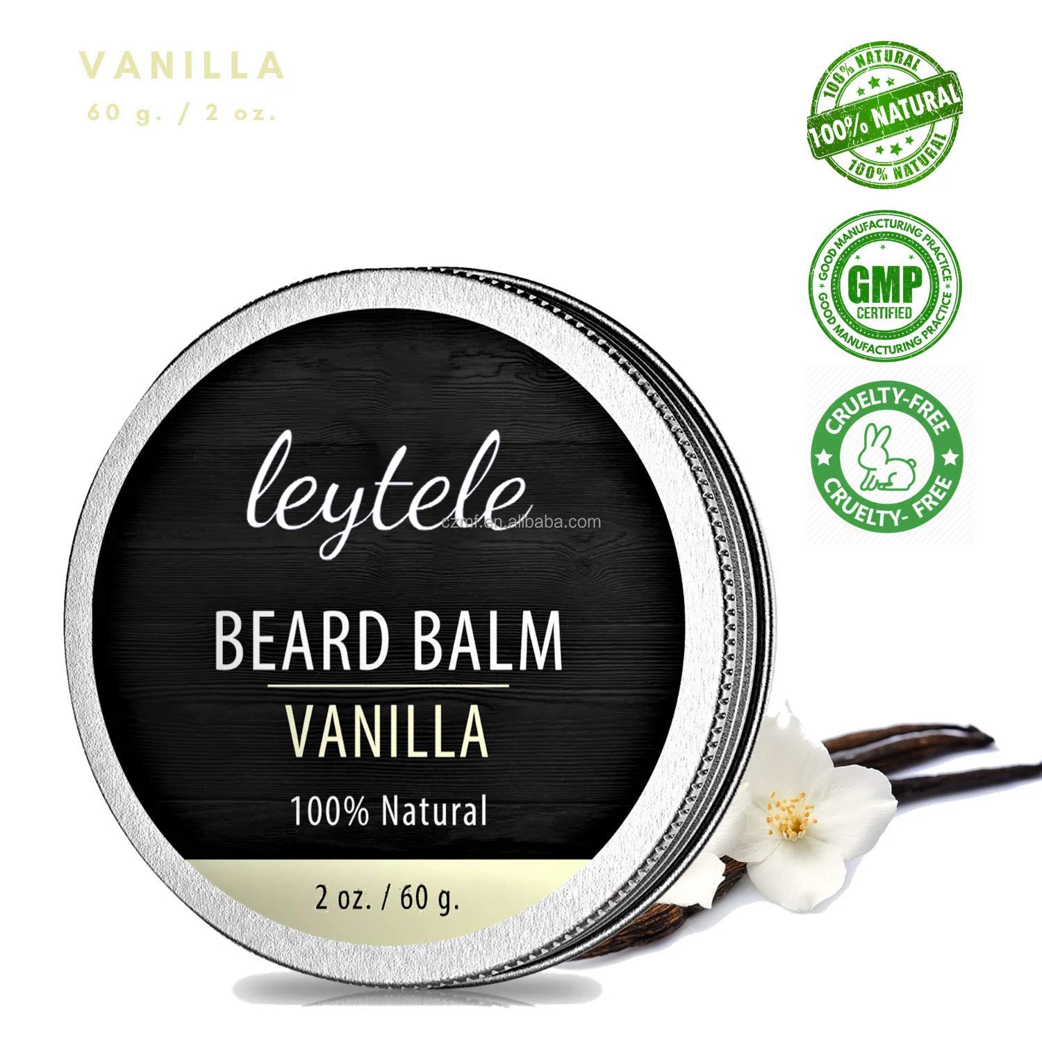 Wholesale Organic Beard Conditioner Organic Sandalwood Vanilla Scented Moustache Wax Natural Men Beard Wax Balm
