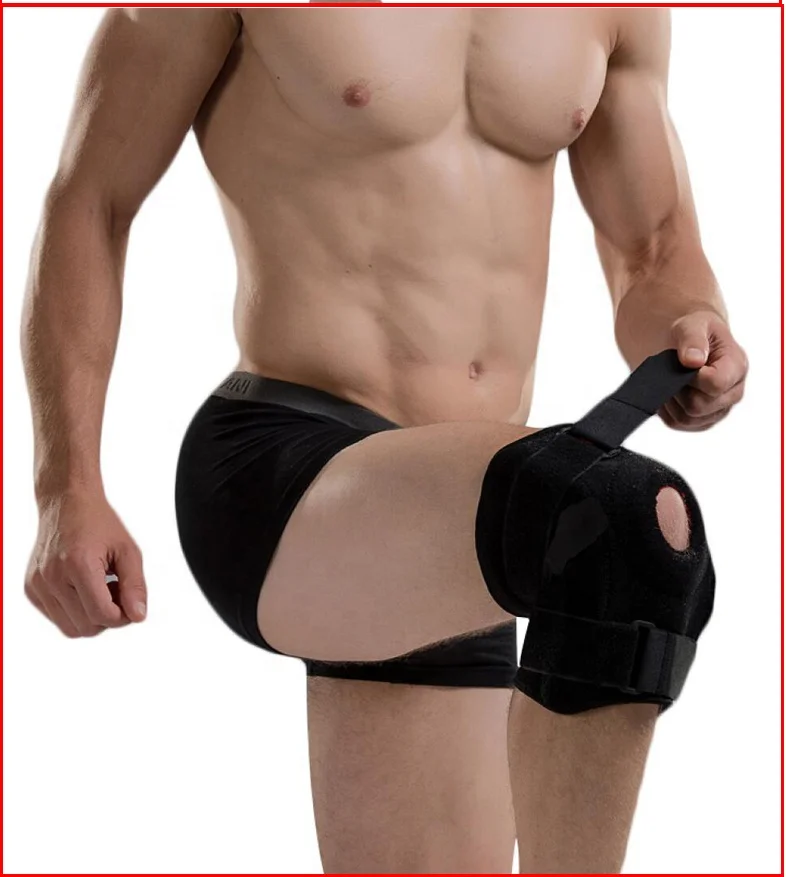 Gel Patella Pads Adjustable Compression Wrap Knee Support Metal Side Stabilizers Knee Brace For Arthritis Pain