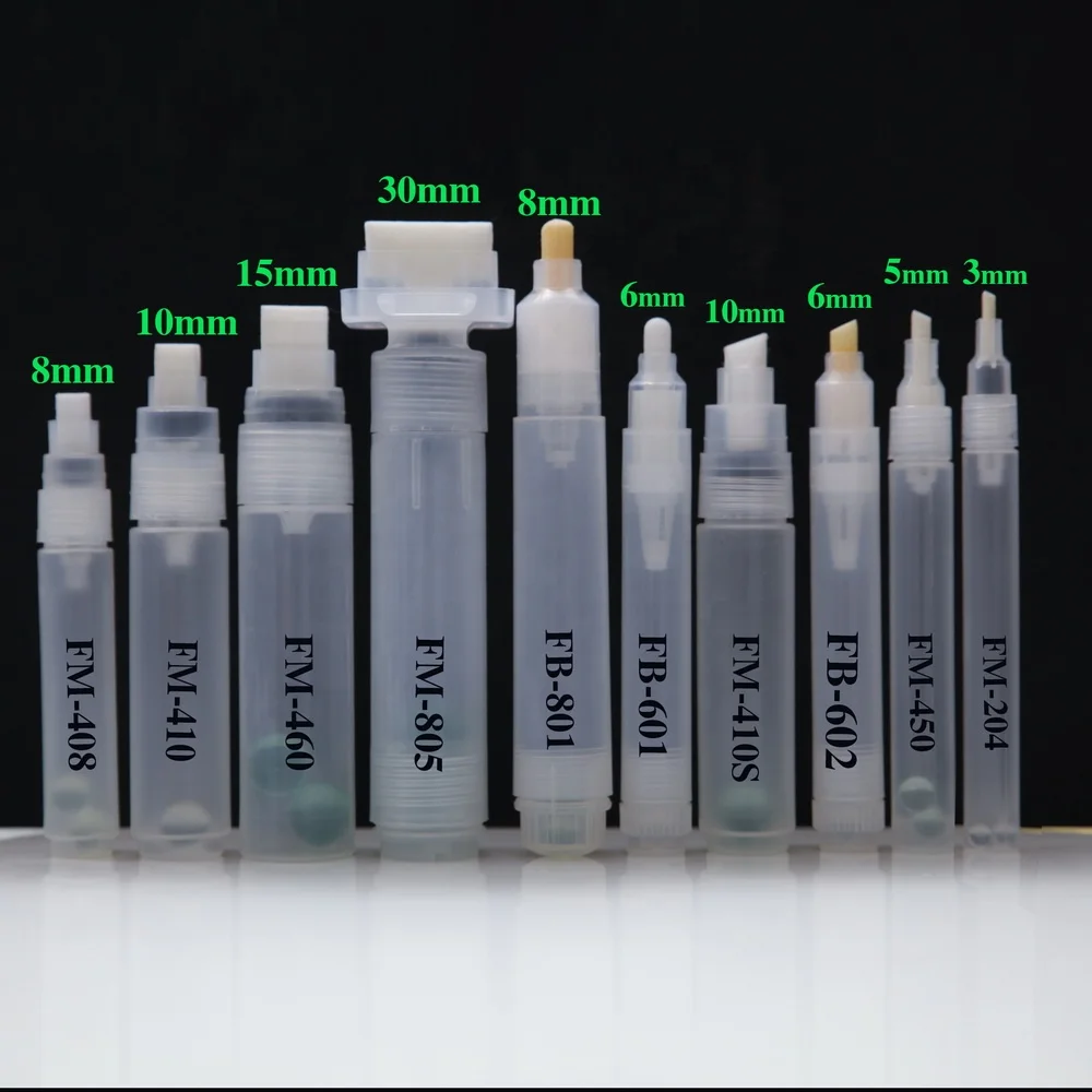 2024 new 8mm round tip end fill empty marker PP marker empty plastic empty paint marker
