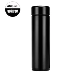 17oz office water bottle Temperature display vacuum thermos causal bottle with tea infuser