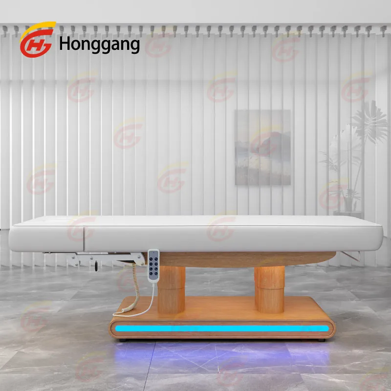 Factory Wholesale Hot Sale Can Tilt Manual Operation Height Adjustable Electric Beauty Bed 4 Motors Massage Bed