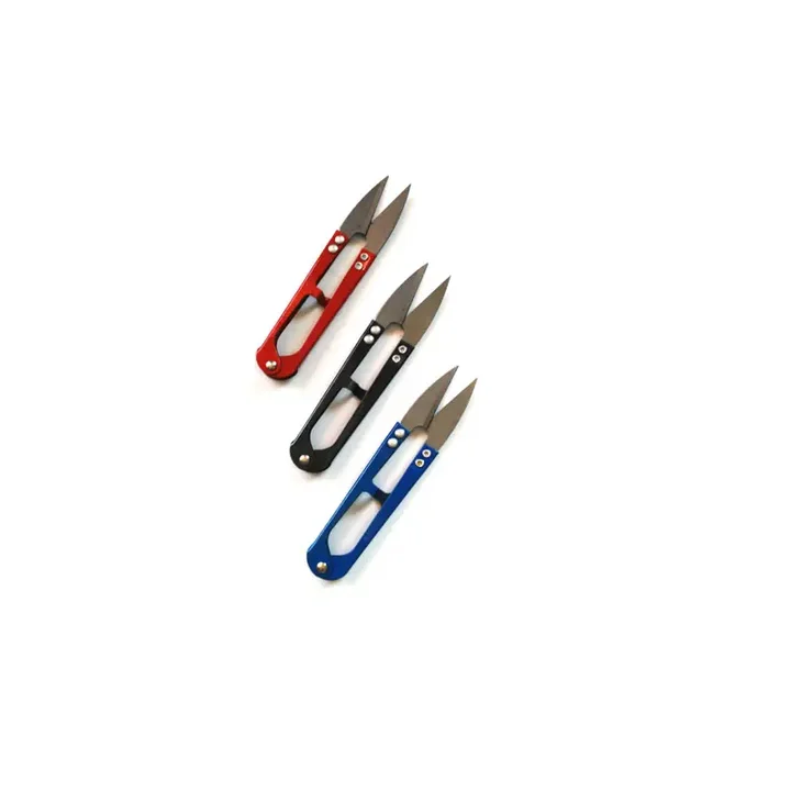 Palmer U Shape Trimming Stitch Fishing Scissors Mini Small Paper Yarn Scissors Plastic Handle Steel Scissor Cutter