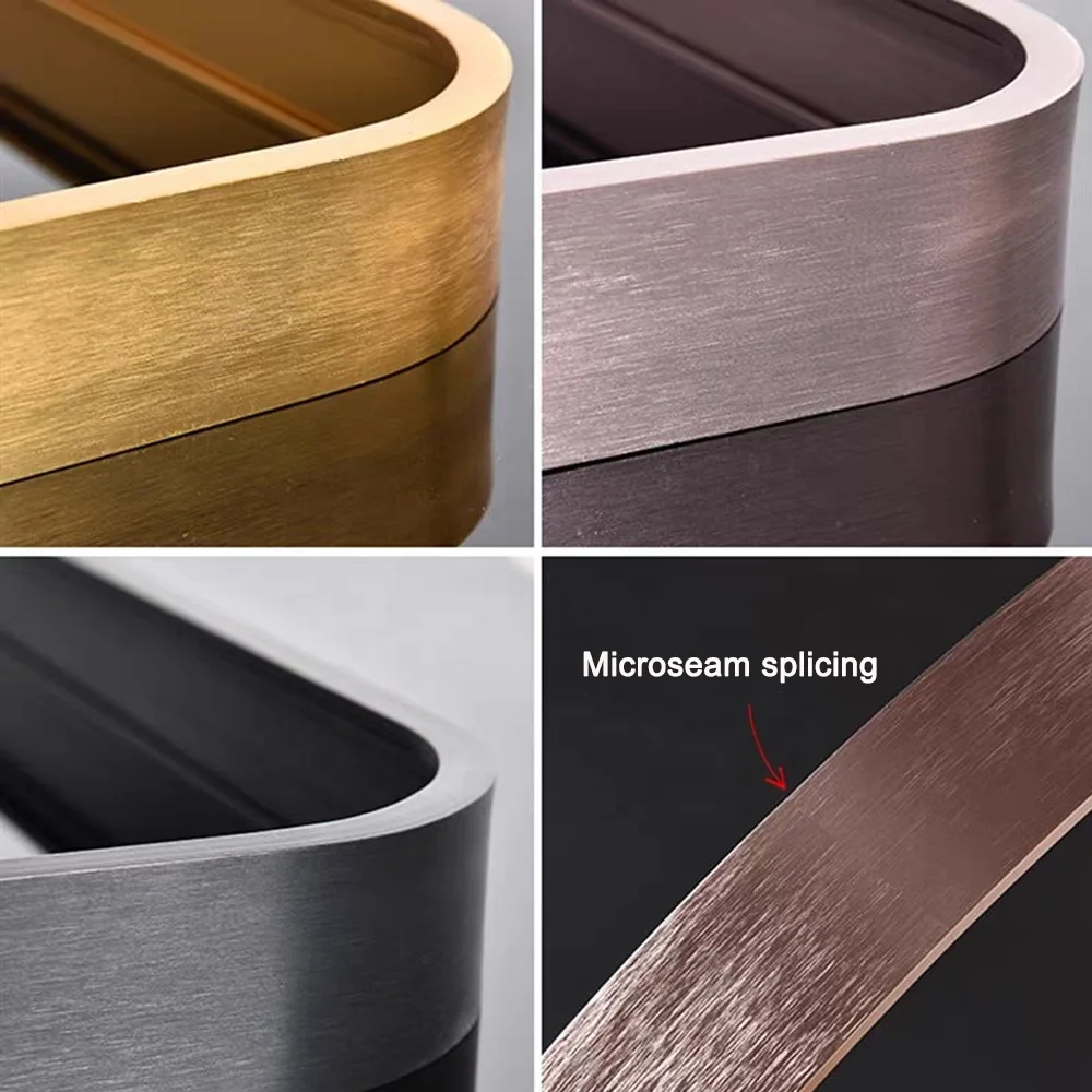 Eco-friendly picture photos frame black painting canvas aluminum profile recyclable square round aluminum glasses mirror frame