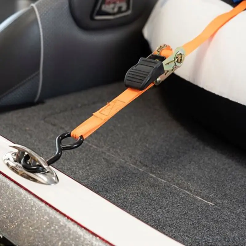 Wholesale 1 inch Polyester Motorcycle cargo strap Ratchet Tie Down With S Hook