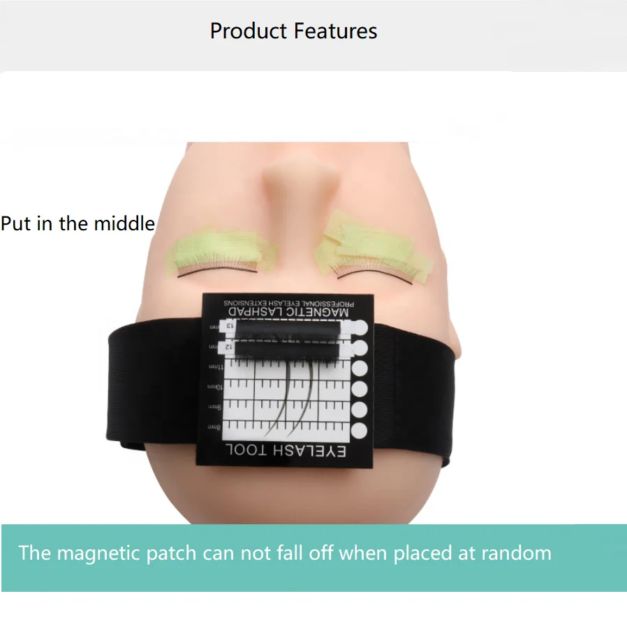 Planting False Eyelashes Forehead Bandana Magnetic Headscarf Belt With 4 Lash Pad Holder Grafting Eyelash Scarf Stand Pad Holder