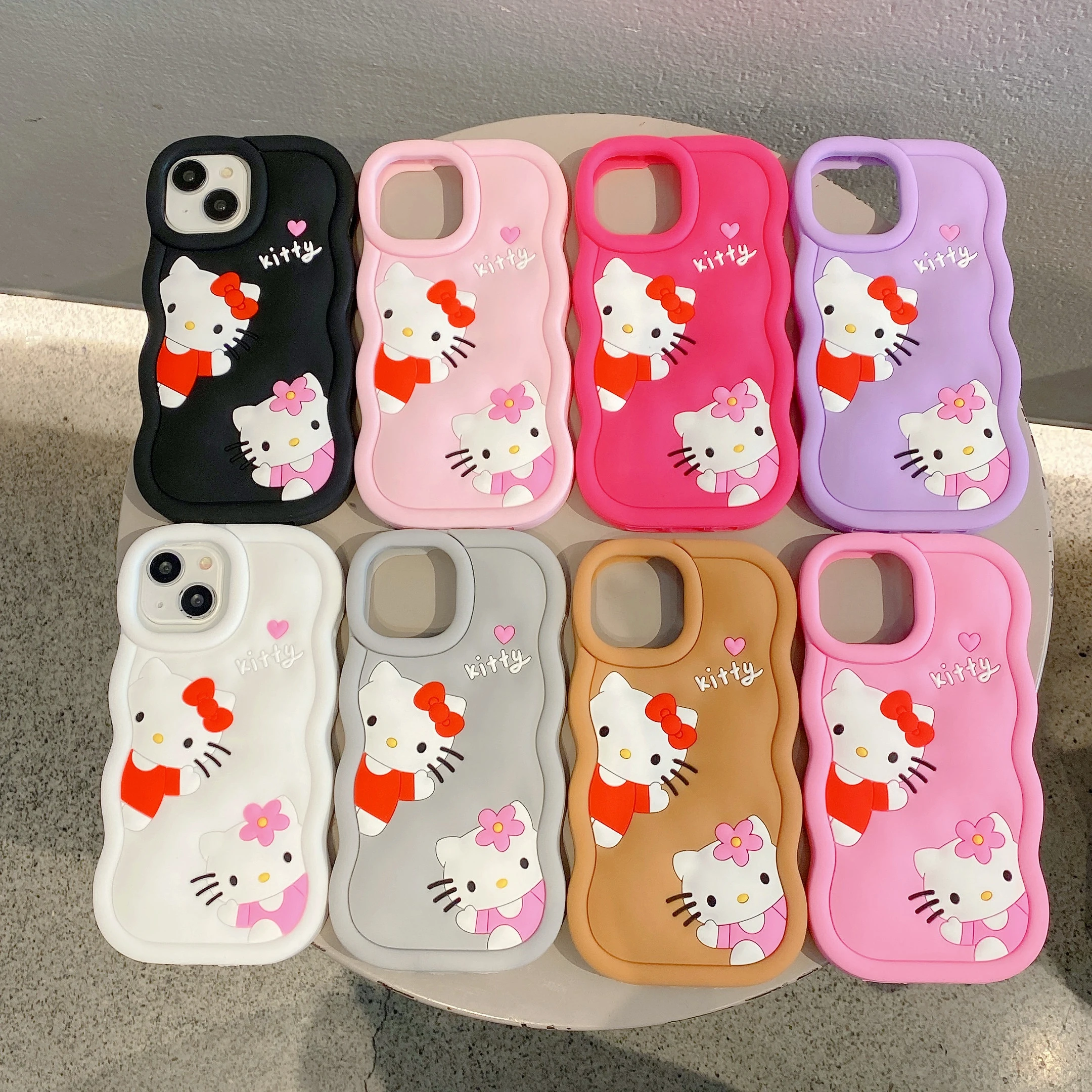 Hello Kitty design 3D Cartoon Silicon phone case cover for iphone 11 12 13 14 15 pro max phone silicone case cover