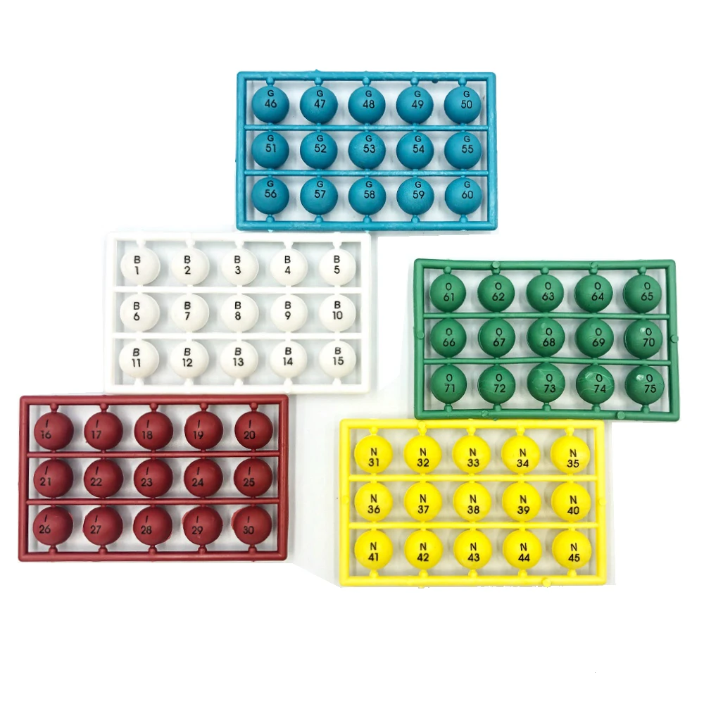 3/5 inch Multi-color Plastic Replacement Bingo Balls for Bingo Games