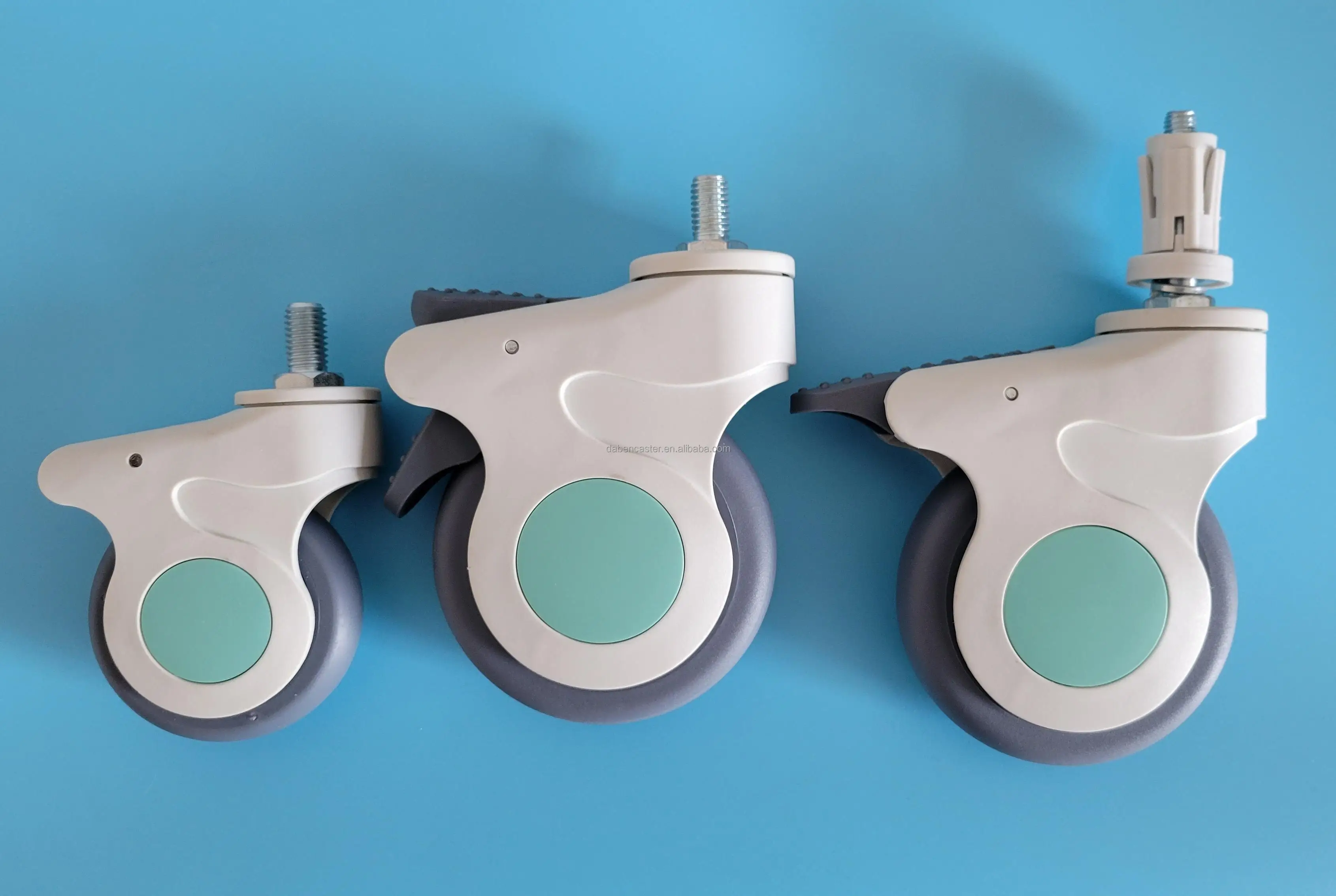 100mm Threaded Stem Caster Medical cart castor for Hospital instrument wheels