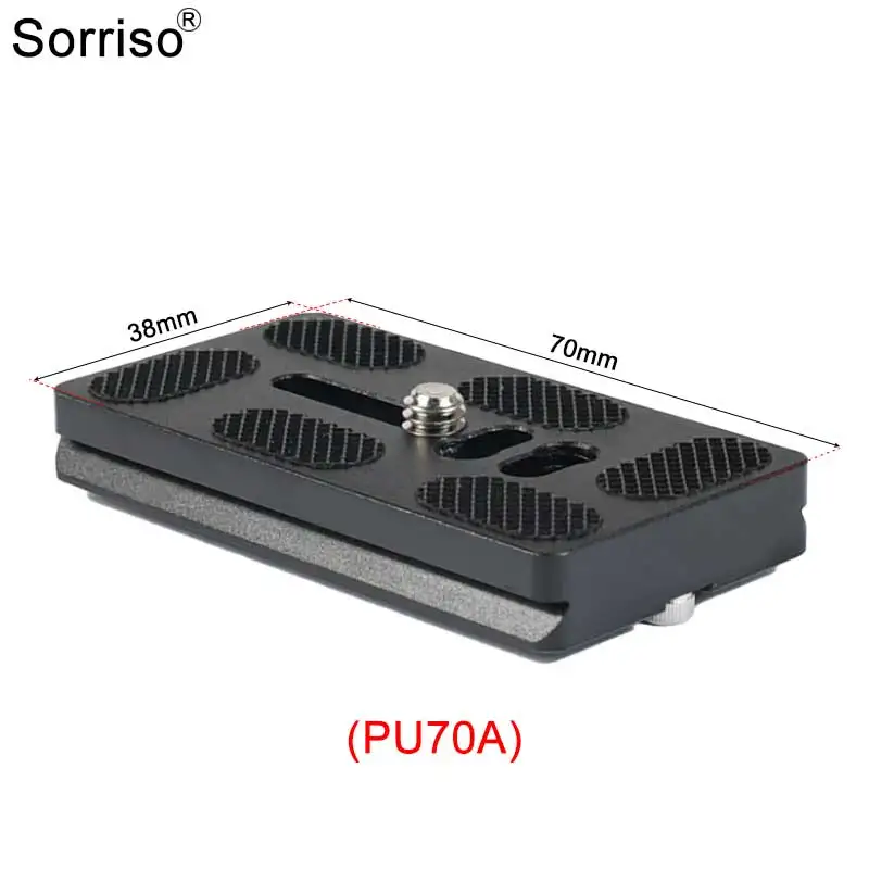 Sorriso PU70 Universal Quick Release Plate Dslr Camera Mount Aluminum Photography Accessories For Arca  Clamp Tripod Ball Head