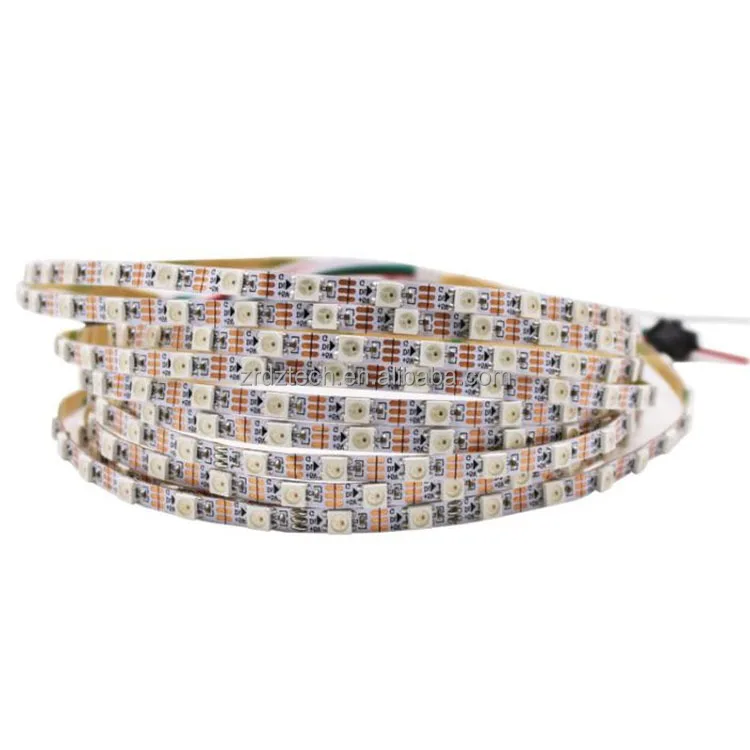 WS2812B ECO LED Strip, Chasing Effects 5050SMD Individually Addressable 16.4FT 60Pixels/m 300Pixels Flexible Black FPCB Dream Co