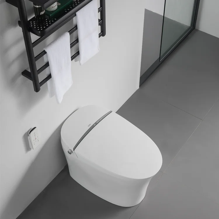 High quality 110 V bathroom ceramic intelligent toilet wc bidet smart  toilet seat smart toilet