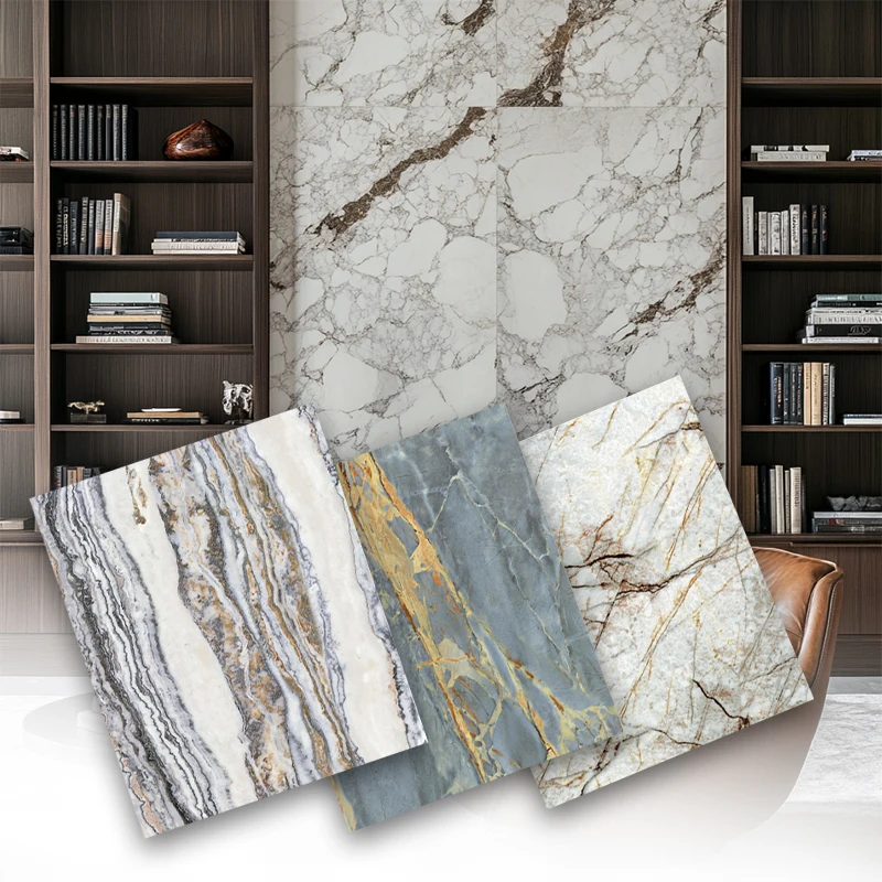 Modern UV Marble PVC Wall Panels Waterproof Sheet PVC Cladding Boards for TV Board for Hotels and Halls