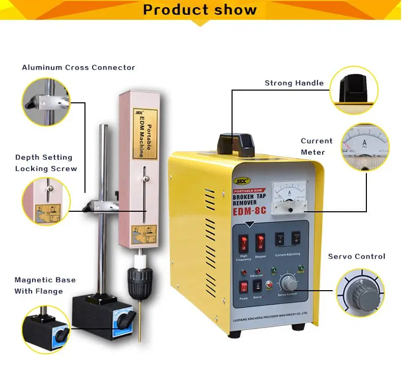 EDM Small Hole Drilling Machine Price Portable Spark Erosion Machine Broken Tap and Drill Remover Wire Cutting Machine