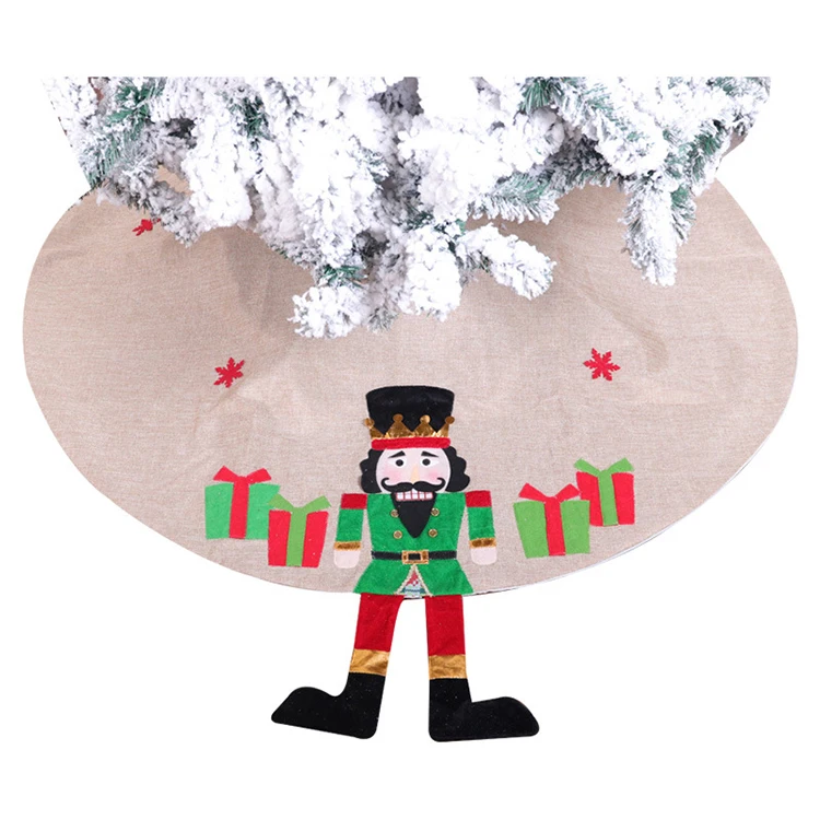 New Christmas Large Walnut Soldier Cartoon  Christmas Decorations Holiday Ornaments  Christmas Tree Skirt
