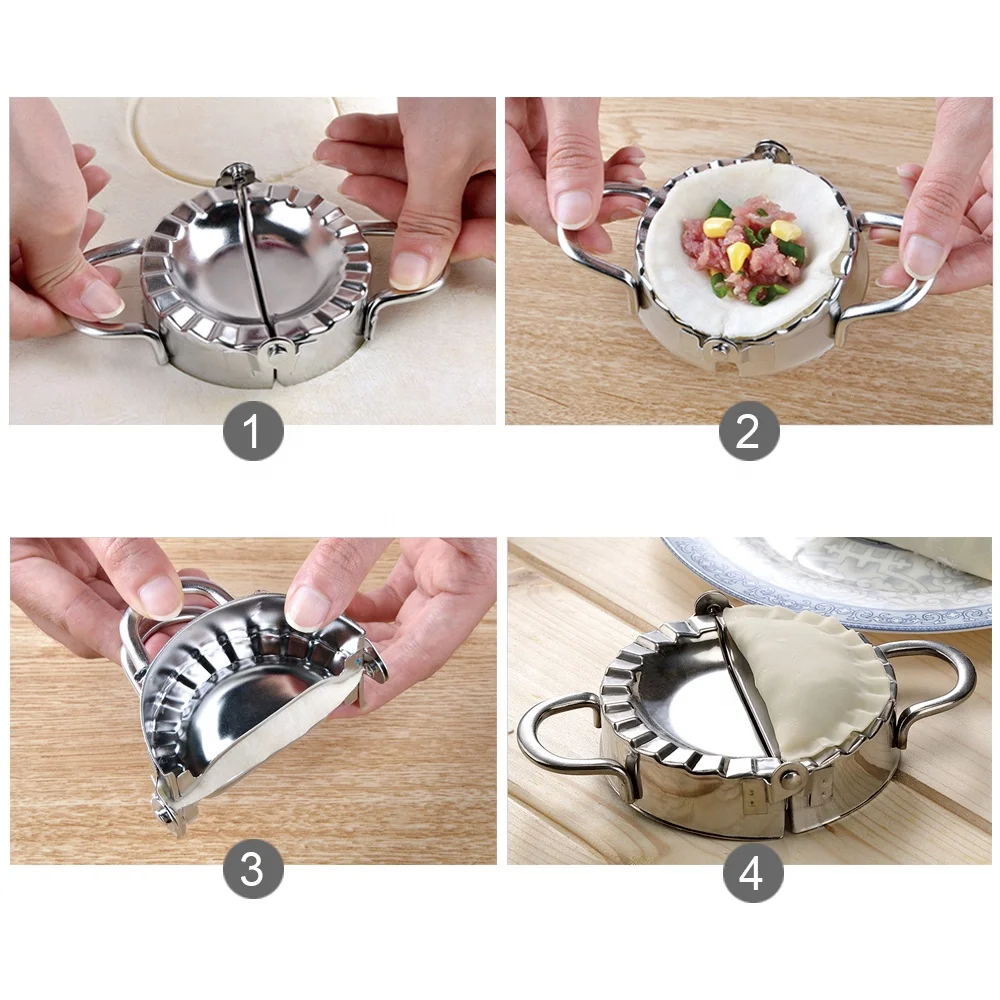 Factory Empanada Press Dumplings Tool DIY Manual Stainless Steel Dumpling Maker Mold