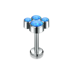 High Quality Custom G23 14G 16G 18G Lip Rings Opal Women Body Piercing Stud Earrings For Women