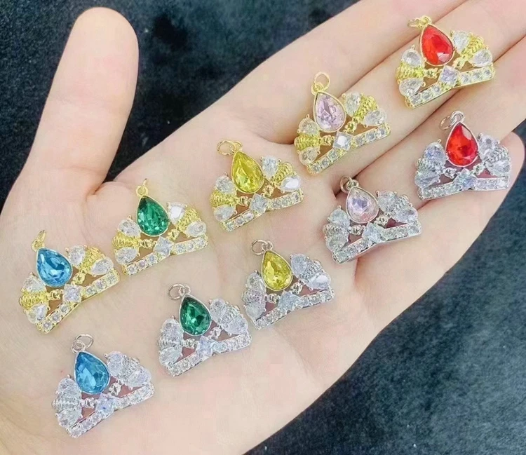 Красочная Овальная Круглая медная позолоченная подвеска в виде глаз cz Micro Pave Charm Connector Хрустальная Пряжка Кулон