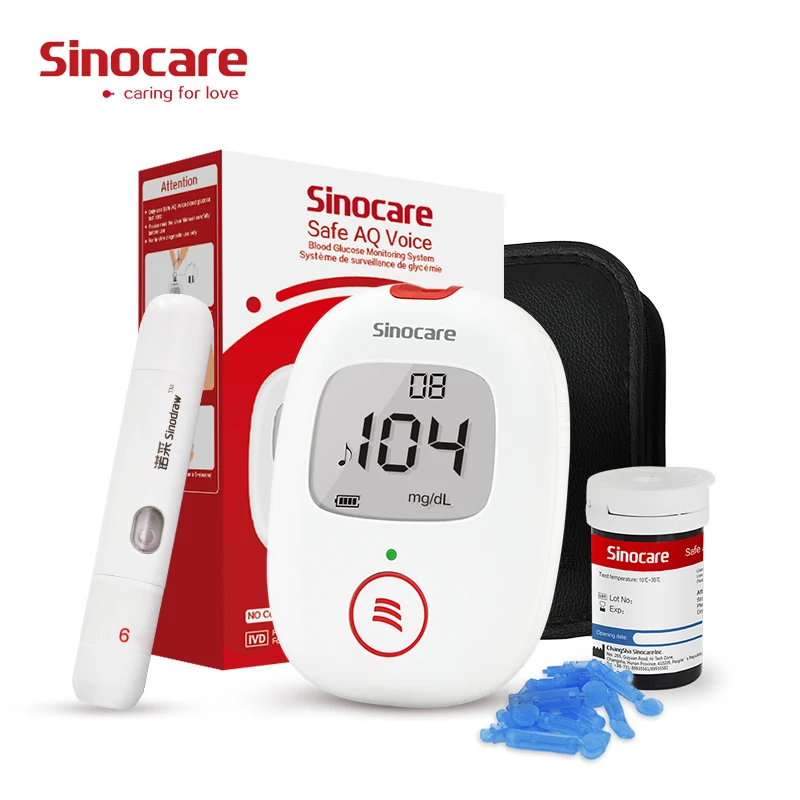  Глюкометр SINOCARE Safe AQ Voice с 50 тест-полосками и