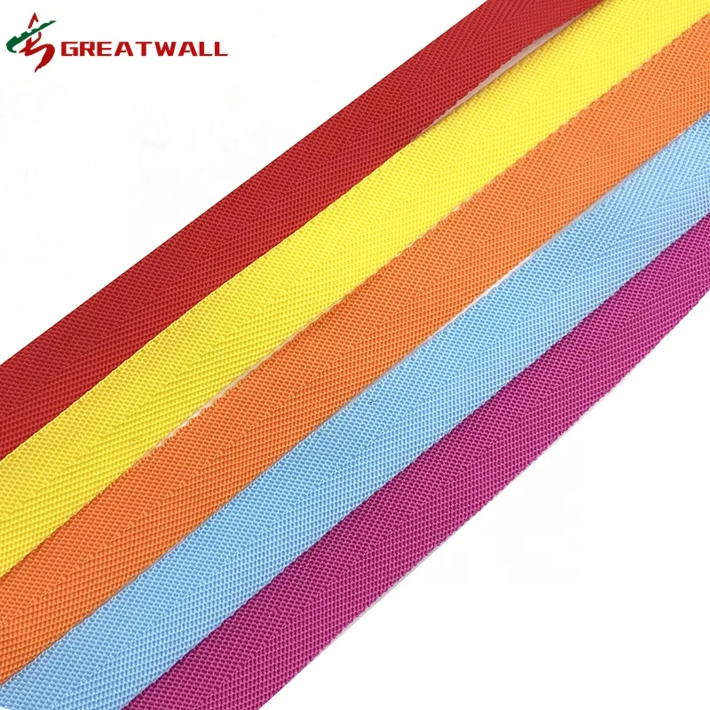 High Quality Webbing Strap Multi-color Available 20/22 mm herringbone webbing strap