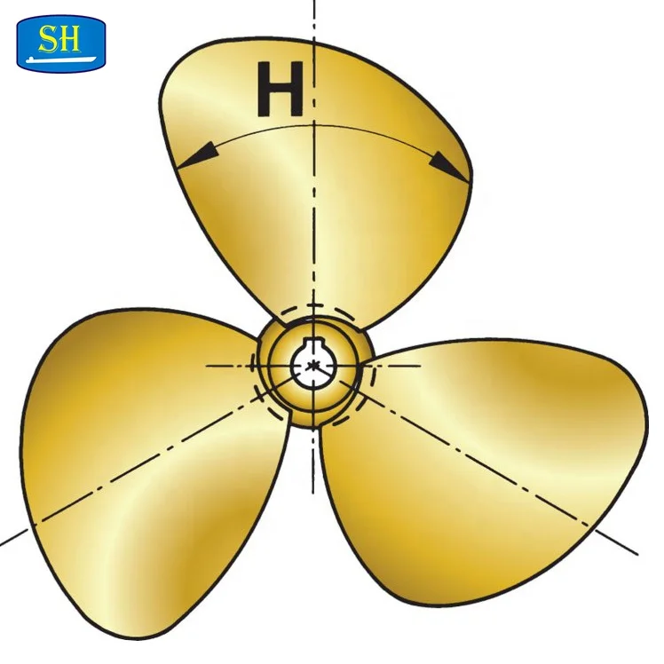 High-speed propellers 4 blades propeller NiAl CU3 ship propeller