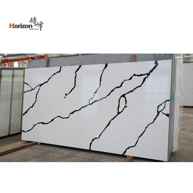Horizon quartz slabs calacatta artificial quartz stone slab  for kitchen countertop quartz