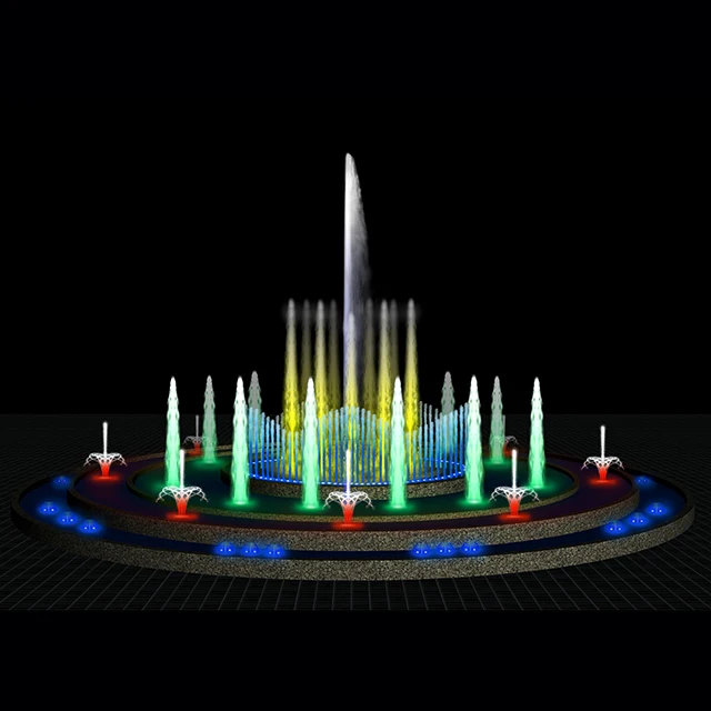 Large Outdoor Round Shape Modern Garden Design Dancing Musical Water Fountain Images