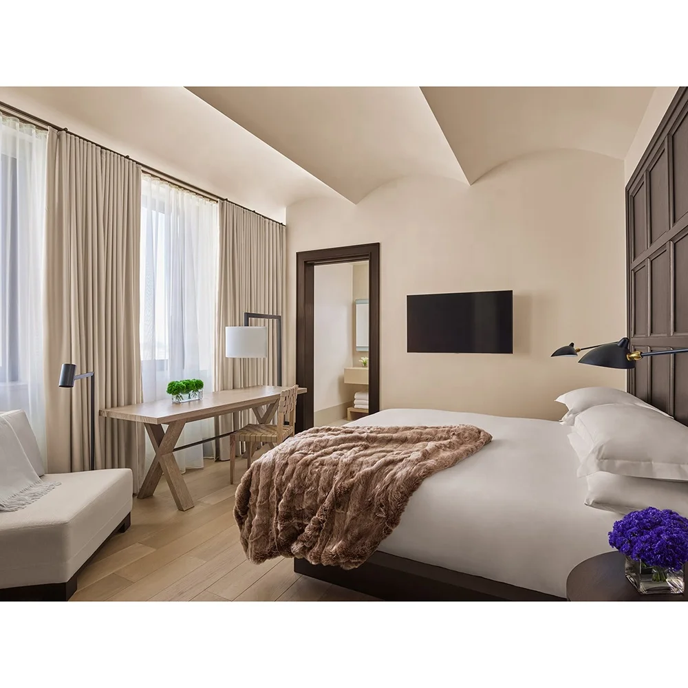 Edition Hotels Marriott Boutique Hotel Guest Room Furniture Simple Luxury Hotel Bedroom Furniture Sets