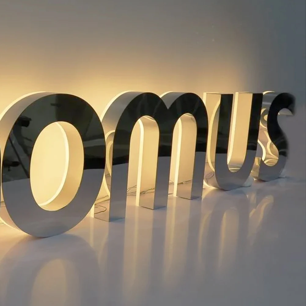 Factory Wholesale Cheap Led Channel Letter Signs Led 3D Logo Luminous Backlit Sign