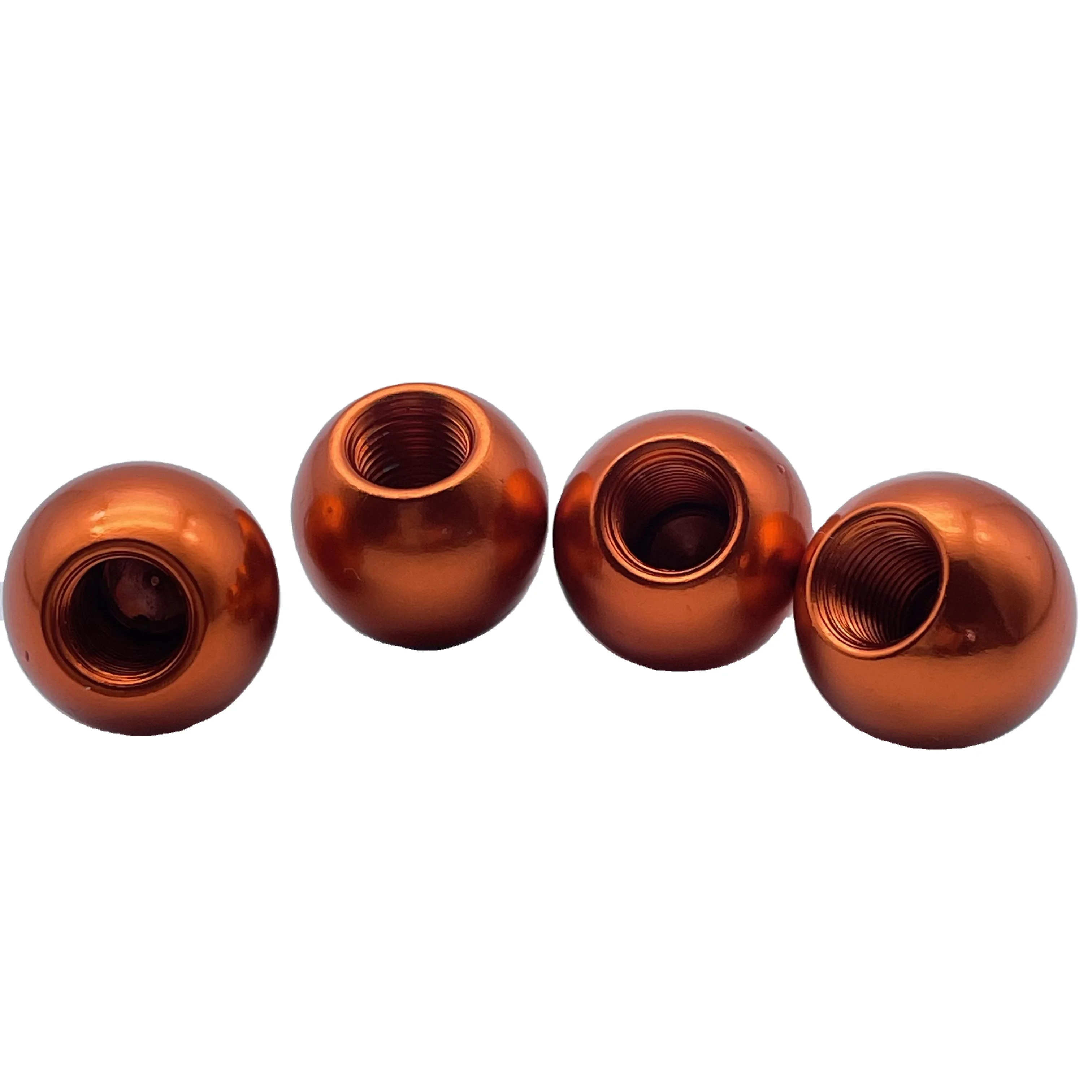 New Style Aluminum Orange 8 round Shape Wheel Valves Decoration Billiard Ball Car Valve Stems Nozzle Caps