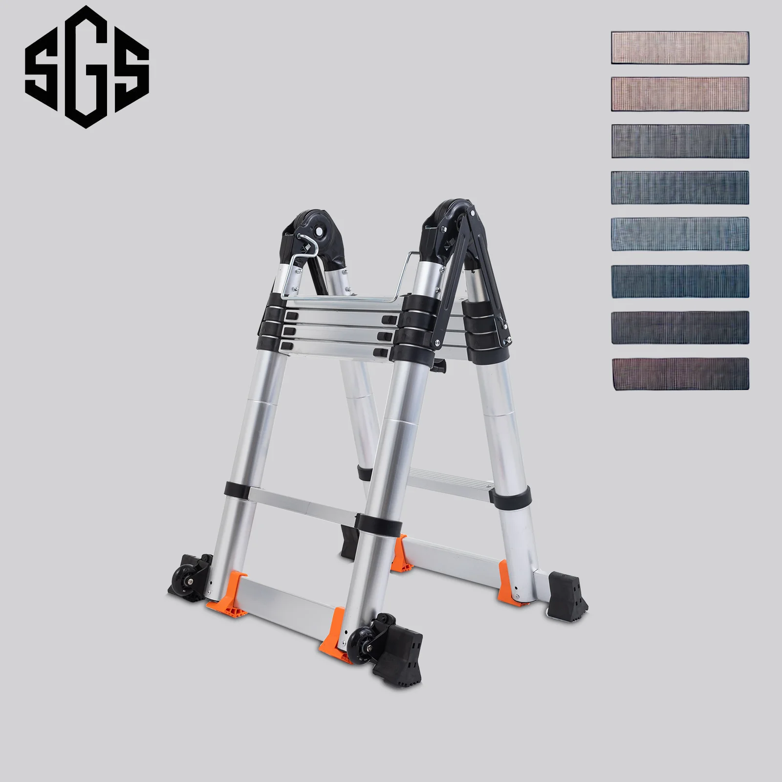 Aluminum Telescopic Ladder Foldable Step Ladder Collapsible Folding Escalera Plegables for Warehouse Aluminum Ladder