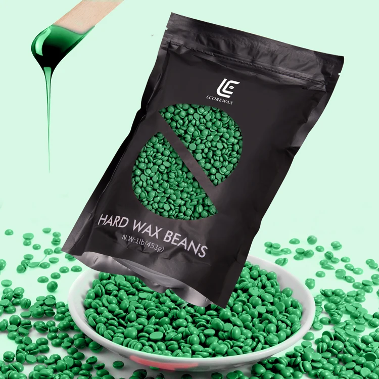 LCOREWAX Wholesale OEM Private Label Polymer  Hard Wax Beans Painless Depilatory Wax Beads for Hair Removal